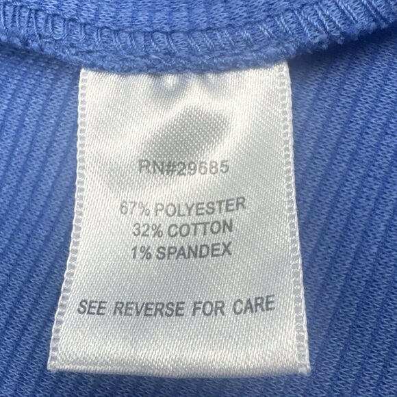 Pendleton Women’s Blue Ribbed Knit 3/4 Sleeve Blazer Jacket Stretch Sz 2X - Picture 7 of 10